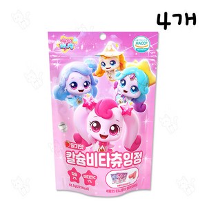 캐치티니핑 칼슘비타 츄잉정 딸기맛 52.5g, 4개