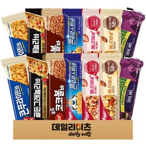 [데일리이츠] 켈로그 포스트 에너지바 7종류 14개 (크런치넛 레드베리 다크초코앤씨솔트 베리앤넛 콘푸라이트바 코코볼바 골든그래놀라바), 2세트, 30g