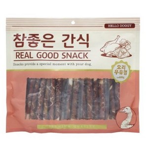 헬로도기 강아지 참좋은 건조간식, 오리우유껌, 600g, 1개