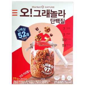 마켓오네이처 오 그래놀라 단백질, 275g, 6개