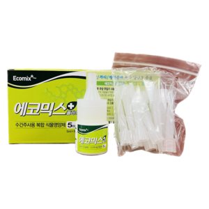 [농사마트] 압력식 수간주사 나무 영양제 소나무 원예 비료 에코믹스플러스 5ml x 10병 사은품 랜덤씨앗