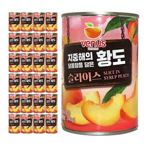 신세계푸드 비너스 황도슬라이스 410g, 24개