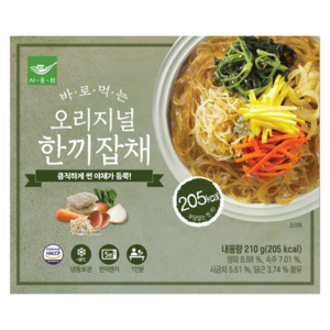 사옹원 바로먹는 한끼잡채 오리지널 210g, 6개