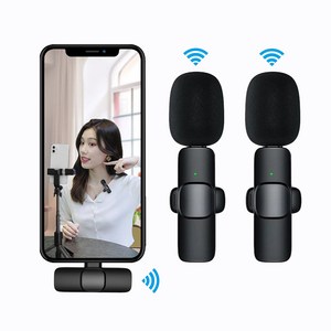 2.4G 노이즈캔슬링 무선 마이크 유튜브 촬영용 스마트폰 듀얼 마이크 Type-C/iphone, iphone(충전식), iphone(충전식)