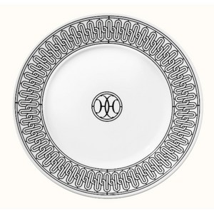 HERMES H Deco dessert plate 에르메스 접시 22.5 cm, 1개