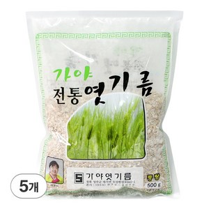 가야 국산 보리 엿기름 가루 엿질금 식혜용 식혜가루, 500g, 5개