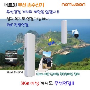 네트윈 5.8GHz CPE 무선 장거리 송수신기 Wifi 브릿지 1set(제품 2개제공), 2, 1개