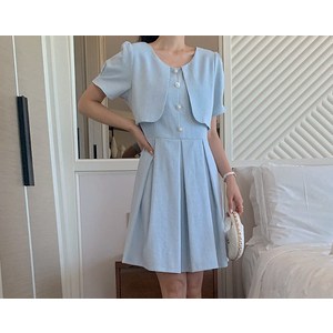 [리리앤코] 뷰아리딘 트위드 플랩 미니 원피스