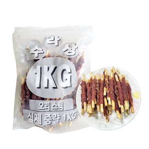 아이핏코리아 수라상 대용량 1KG 강아지 간식 반려견 애견간식, 1개, 7.오리스틱1KG