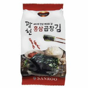 산루 광천 홍삼김 도시락김 7g x 72개 바삭한 식감 진짜 곱창김, 7g(1개)