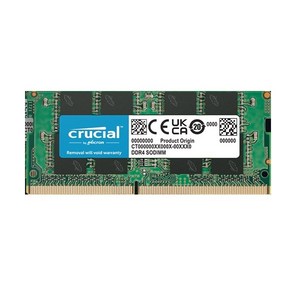 [마이크론] 노트북용 Cucial DDR4 PC4-25600 CL22 대원씨티에스 [16GB] (3200), 1개
