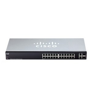 시스코 스위칭허브 24포트 100Mbps + 2SFP, CISCO SF220-24-K9-EU, 1개