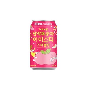 골든싸이]티로그_복숭아이스티스파클링제로355ml12개, 355ml, 24개