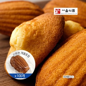 서울식품 냉동 마들렌 냉동완제품 1박스 22gx100개 개별포장, 100개, 22g