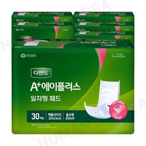 디펜드 에이플러스 일자형 30매x6팩(180매) 박스, FREE(onesize), 30매입, 6개