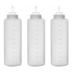 제로리빙 잘라쓰는 말랑 뾰족캡 오일 소분 공병, 1000ml, 3개