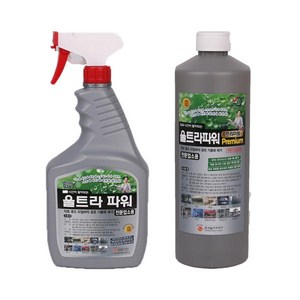 울트라파워 세척제 클리너 본품 1000ml 1개 (청소용솔 물티슈 사은품) 주방 후드 가스렌지 욕실 기름때 찌든때 제거, 1L