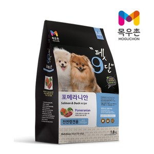 펫9단 전연령견용 포메라니안 기능성 사료, 오리, 1.8kg, 2개