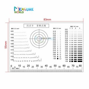 [무료배송]부드러운 눈금자 현미경 마이크로 미터 교정 슬라이드 라인 폭 입자 직경 측정 도구 고정밀 필, 1개