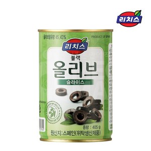 동서 리치스 슬라이스 블랙 올리브, 405g, 6개