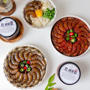 1+1 한끼루 깐새우장 간장 양념 새우장 대하장 순살새우장, 깐새우장(간장/양념), 1개, 350g