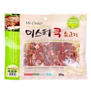 도그펜시아 미스터 쿡 강아지 간식 큐브, 소고기, 300g, 10개