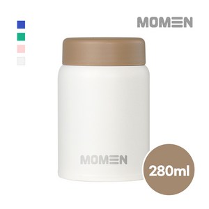 모멘 미니 이유식 보온병 304스테인리스 보온보냉 미니 푸드자 미니죽통, 1개, 280ml, 아이보리