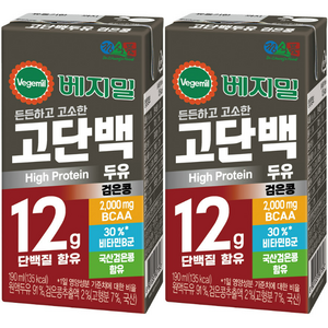 베지밀 베지밀 고단백두유 검은콩 190ml x 24팩, 24개