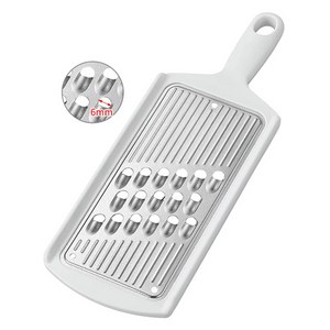 시모무라 티타늄 채칼 (6mm) 무 당근 감자채, 화이트, 1개
