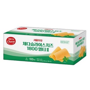 e치즈몰 서울우유 체다슬라이스 멀티2 치즈 1800g 100매, 1.8kg, 4개