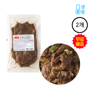 에쓰푸드 비프스트립, 2개, 500g