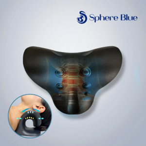 스피어블루 경추 교정 베개 고탄성 거북목 스트레칭, 1개, 블랙