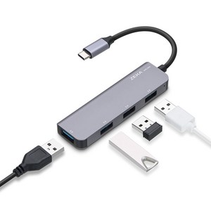 제카 USB C타입 4in1 알루미늄 OTG 멀티허브 UHC304, 1개