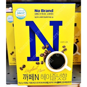 노브랜드 카페N 헤이즐넛향 커피 NOBRAND CAFEN HAGELNUT FLAVOUR COFFEE, 한 통, 1개, 100g, 100개입