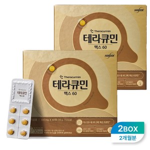 테라큐민 맥스 Max 60 2개월분 수용성 커큐민 300mg 강황환 미니정제 인도산강황, 60정, 2개