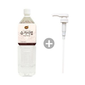 동서 리치스 슈가시럽 1.5LX1+펌프X1[카페시럽][설탕시럽][시럽][커피시럽], 1개, 1.5L