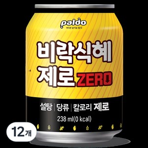 팔도 비락식혜 제로, 238ml, 12개