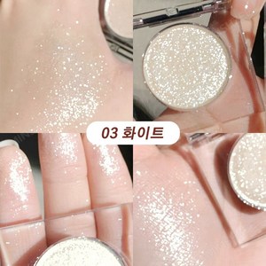 MINSHZEE 아이섀도 펄세이션 스파클 아이섀도우 2.5g, 화이트, 1개