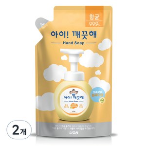 아이깨끗해 순 핸드워시 보송보송 파우더향 리필용, 200ml, 2개