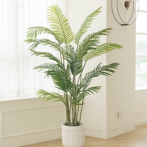 모어댄그린 리얼 조화나무 아레카야자, 1개, 아레카야자 90cm(라탄바구니포함)