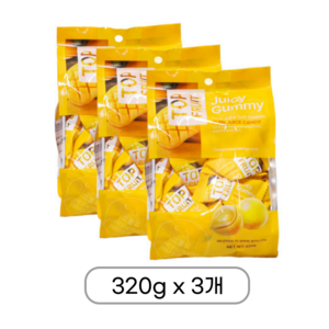 탑프루츠 주시 구미 망고, 320g, 3개