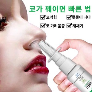 코막힘 완화 스프레이 코 불편감 완화 코 청소 케어 비염, 2개, 20ml