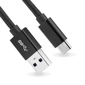 속도빠른 안드로이드오토 케이블 C타입 고속 충전 데이터 케이블 USB3.2 Gen2 A TO C, 블랙10Gbps, 100cm, 1개