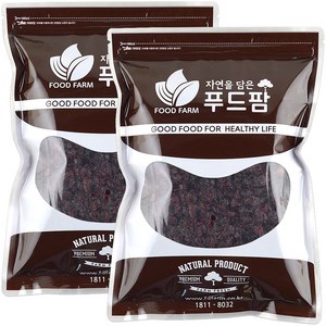 푸드팜 크랜베리 캘리포니아 루비, 1kg, 2개