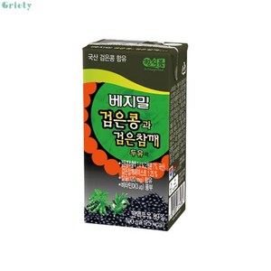 베지밀 검은콩과 검은참깨 두유, 190ml, 72개