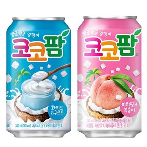 코코팜 피치핑크&화이트 340m X 각12개(총24개) 과즙음료, 24개, 340ml