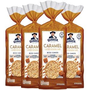 퀘이커 라이스 케이크 캐러멜 Quake Caamel Rice Cakes, 186g, 4개