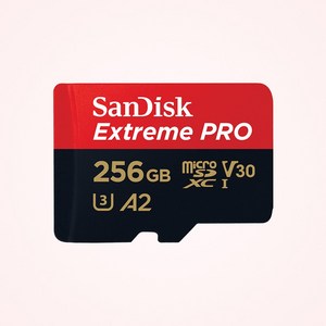 샌디스크 익스트림 프로 마이크로 SD SDSQXCZ-256G, 256GB, 1개