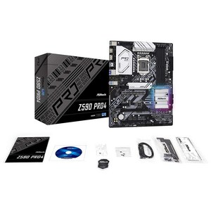 ASROCK Z590 PRO4 Socket LGA1200 Intel Z590 DDR4 Quad CossFieX/애즈락 마더보드