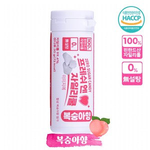 프레쉬엔 자일리쿨 무설탕 자일리톨 캔디 복숭아향 30g x 1통, 1개